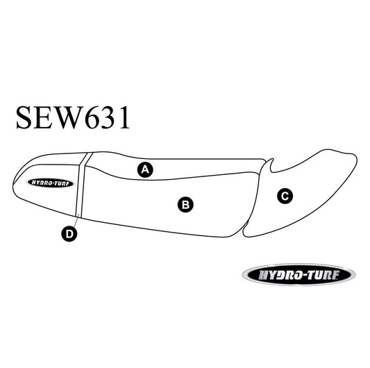 Seat Cover for Kawasaki 1100 STX 97/900 STX 99-00/900 STS 01-02 W/Cowling