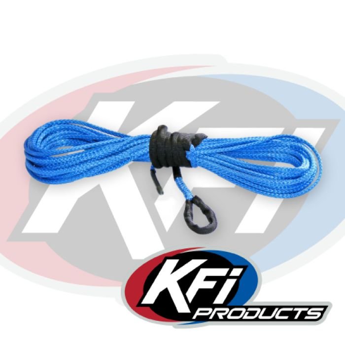 KFI 1/4" X 50' Winch Rope - Synthetic BLUE CABLE - SYN25-B50