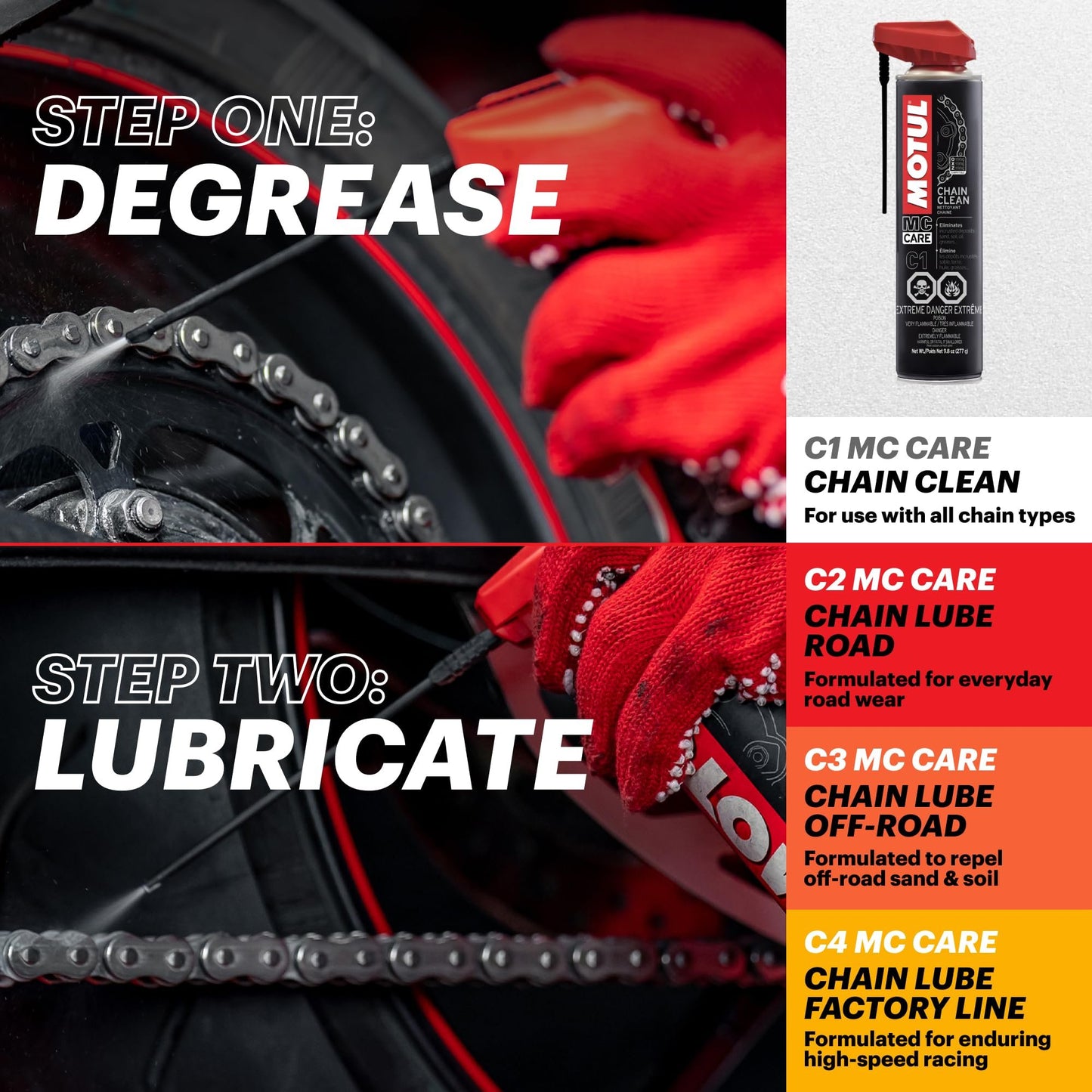 INSTOCK 103243 111818 Motul C1 Chain Cleaner, 9.8 oz