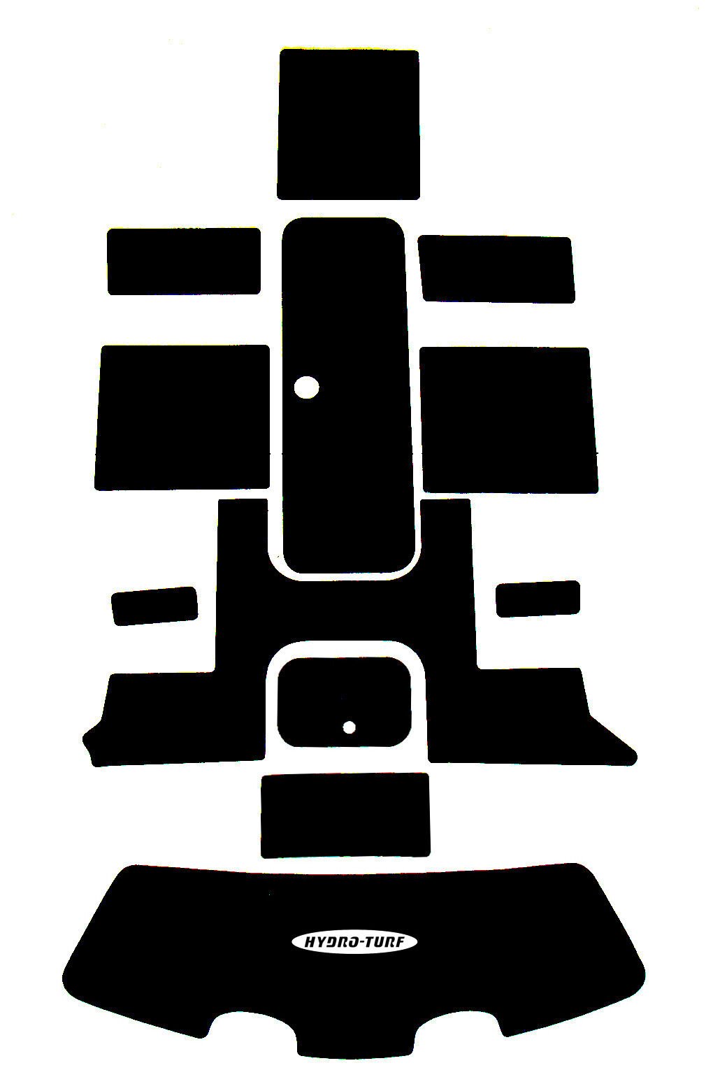 Hydro-Turf Jet Boat Mats Sea-Doo 07-2011 CHALLENGER 180 SD171 DARK GREY GROOVE