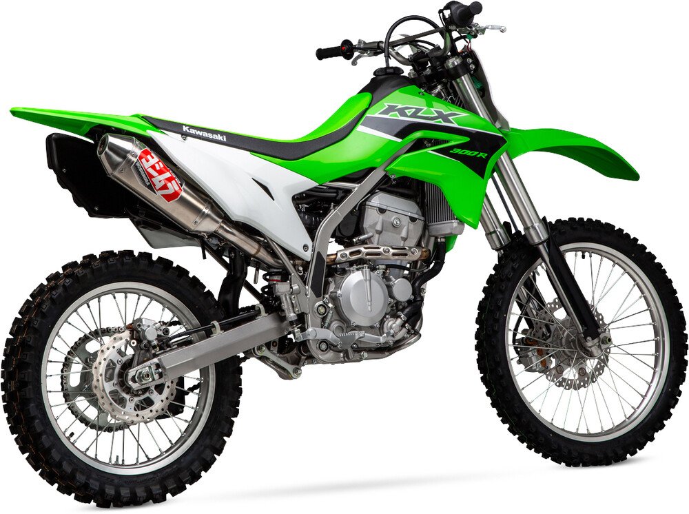 YOSHIMURA KLX300R 21-24 RS-2 Stainless Slip-On Exhaust w/ Aluminum Muffler 243002C350