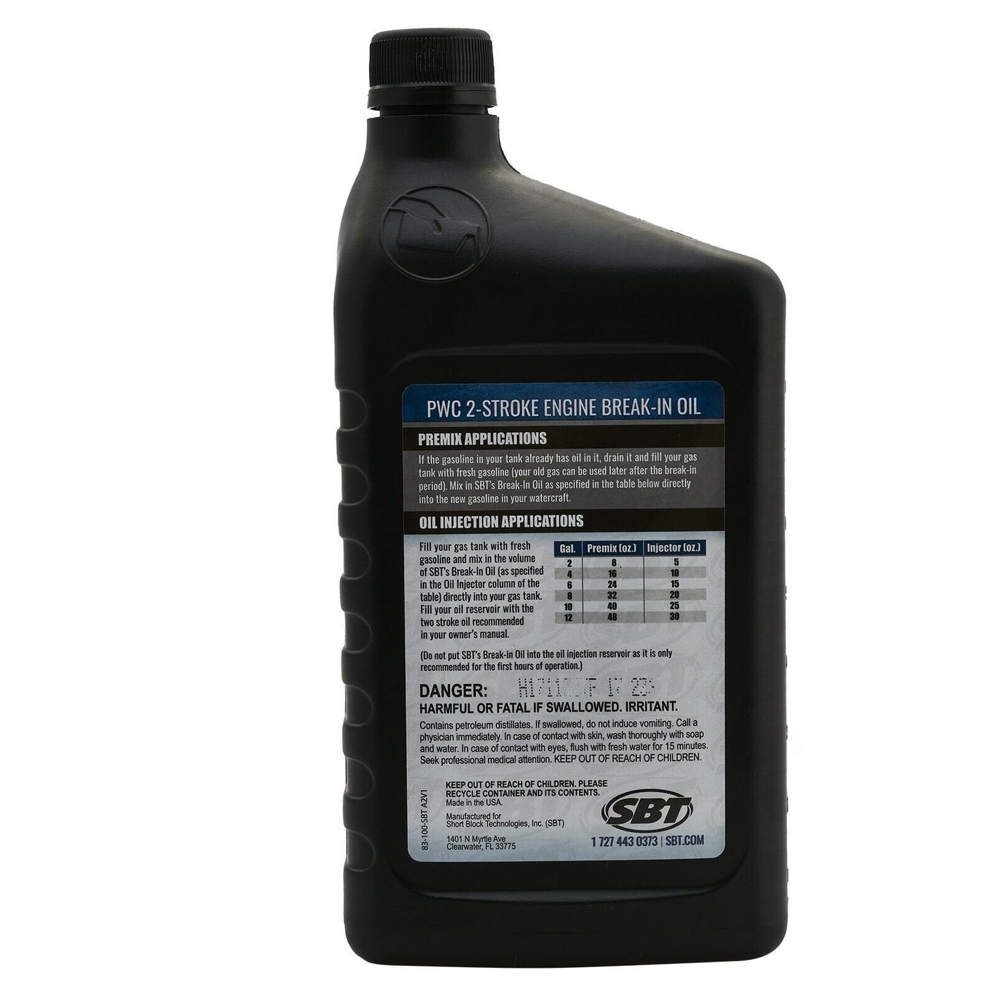 INSTOCK SBT Break-In Oil PWC 2 Stroke Kawasaki, Seadoo, Yamaha, Tigershark, Polaris, - 83-100-SBT