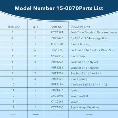 Plow Blade Trip Springs Replacement Cycle Country ATV Plow Parts, UTV Plows Snowplows Heavy Blade Trip Springs (Pair) PUR1409