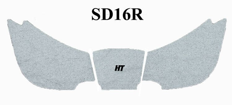 Hydro-Turf Rear Boarding  Mats  Sea-Doo Speedster 200 Wake SD16R Black Goove 3M