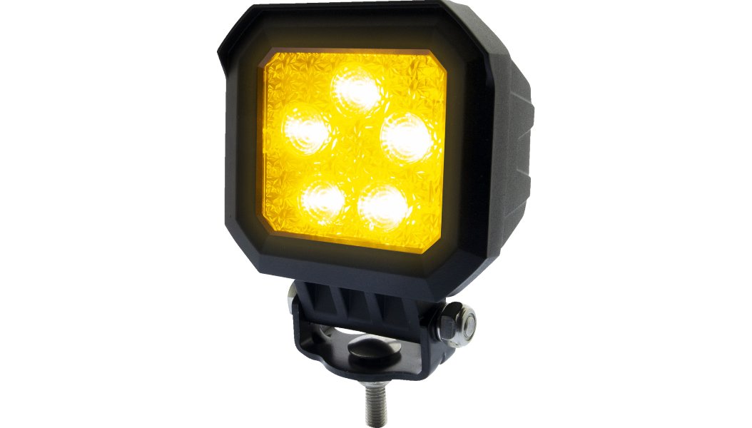 Optronics 5-LED FLOOD BEAM WORK LIGHT, YELLOW 2001-2714