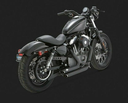 Vance & Hines Exhaust Shortshots Staggered Black 2004-2013 Sportster XL Harley - 47219