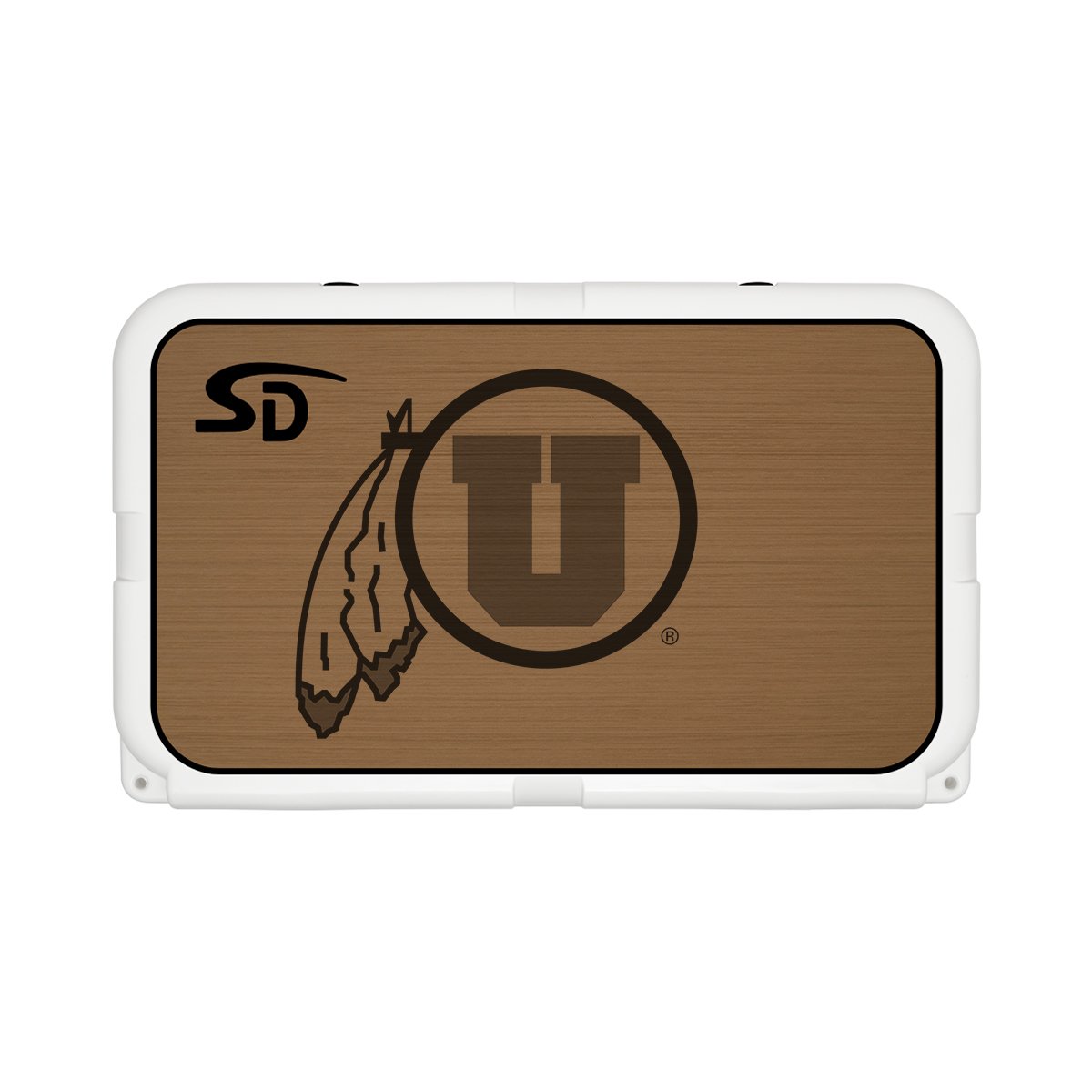 Seadek Collegiate Cooler Pad - YETI Tundra 45 - Mocha / Black, University of Utah - 57545-80093
