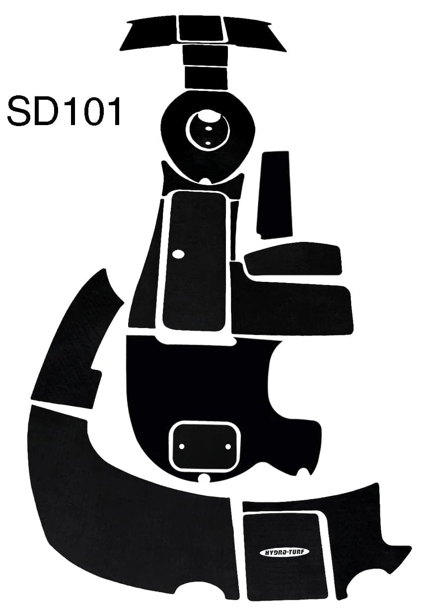 Hydro-Turf Mat Kit 06-2010 Sea-Doo Islandia Black Groove 3M Sd101