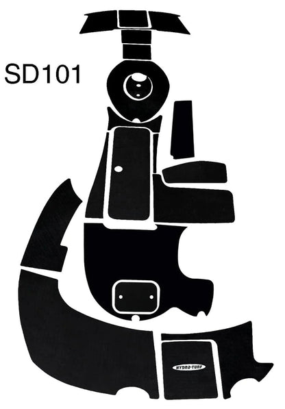 Hydro-Turf Mat Kit 06-2010 Sea-Doo Islandia Black Groove 3M Sd101
