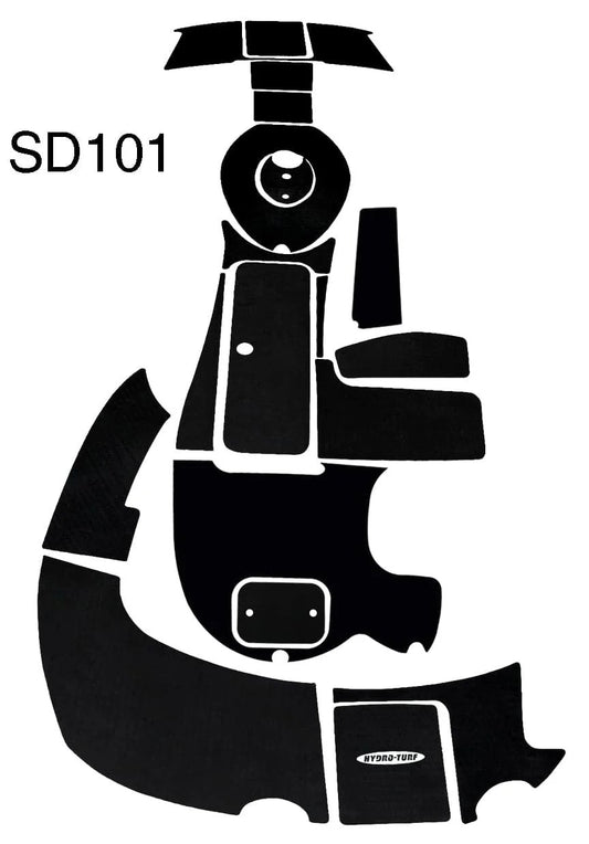 Hydro-Turf Mat Kit 06-2010 Sea-Doo Islandia Black Groove 3M Sd101