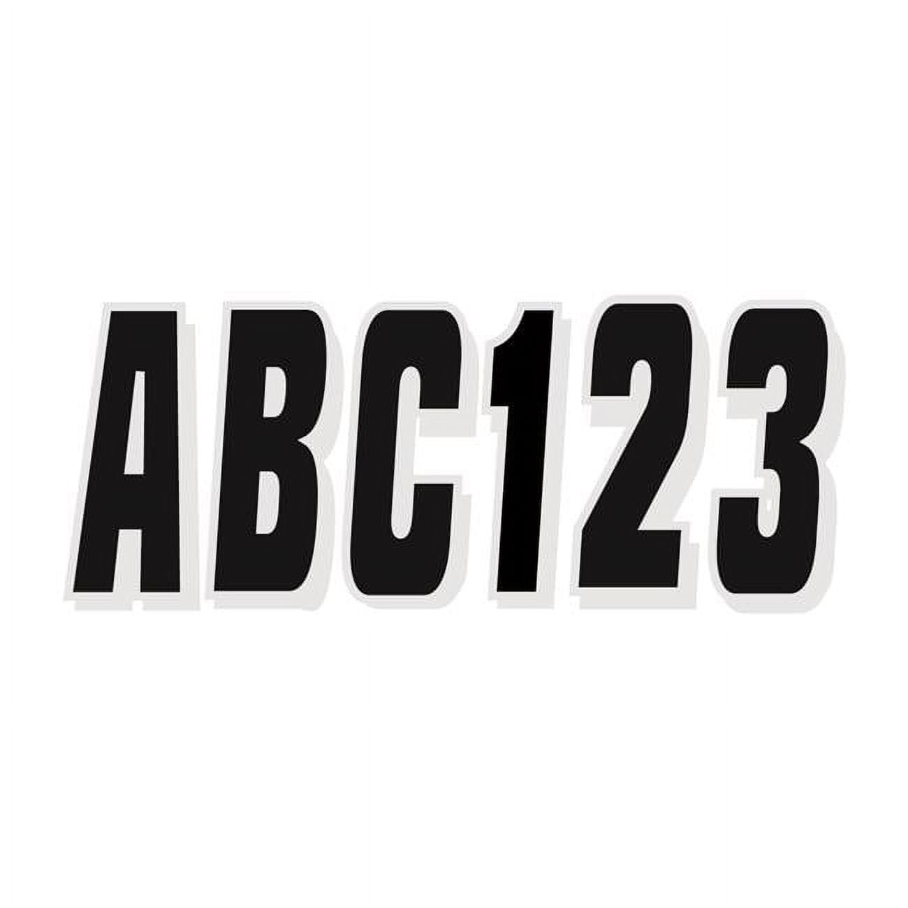 Letter Registration Kit Letter Number Sticker Decals Boat PWC Black Silver Reg