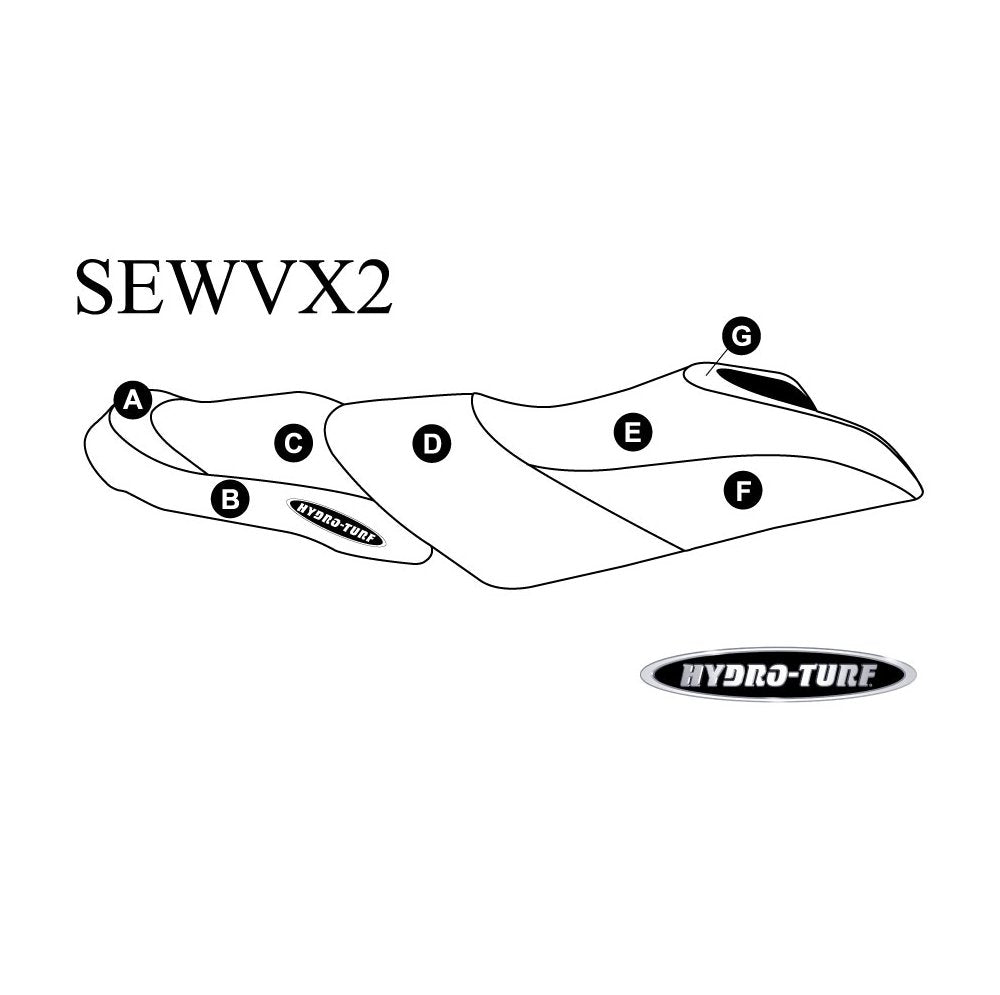 Hydroturf Custom Seat Cover for Yamaha VX, VXS, VX Deluxe - SEWVX2
