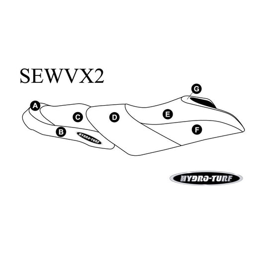 Hydroturf Custom Seat Cover for Yamaha VX, VXS, VX Deluxe - SEWVX2