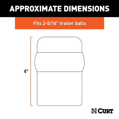INSTOCK CURT 21811 Trailer Ball Cover (Fits 2-5/16" Balls, Black Rubber, Packaged)