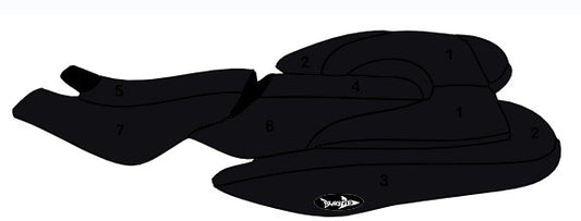 SBT Seat Cover Solid BLACK Sea-Doo 2000-2001 LRV/2002-2003 LRV DI - 108BT112