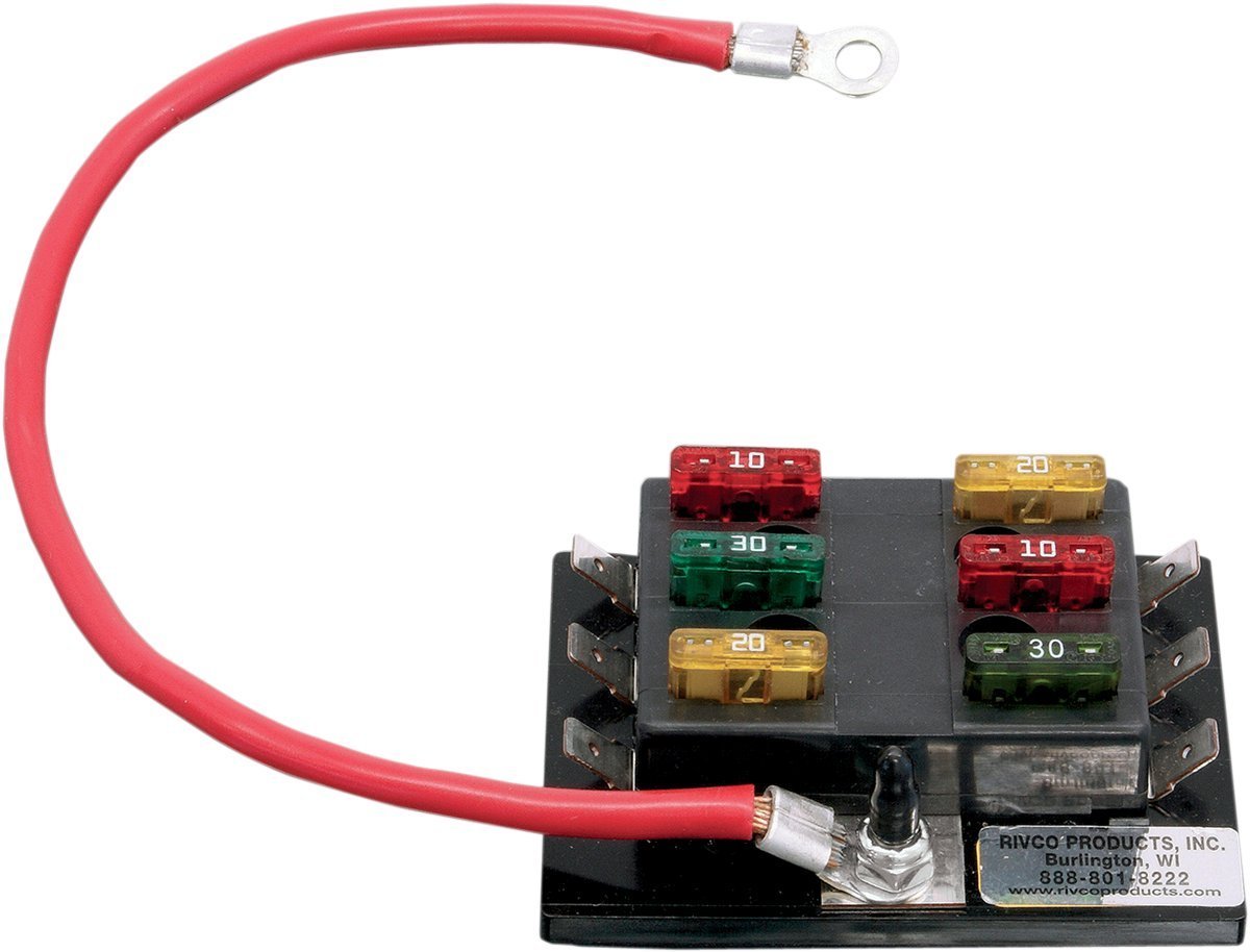 Rivco Accessory Fuse Block,1/2" x 3" x 3" FUSBLK
