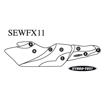 Hydroturf Seat Cover for Yamaha FX HO/FX SHO 12-16/FX SVHO 14-16 - SEWFX11