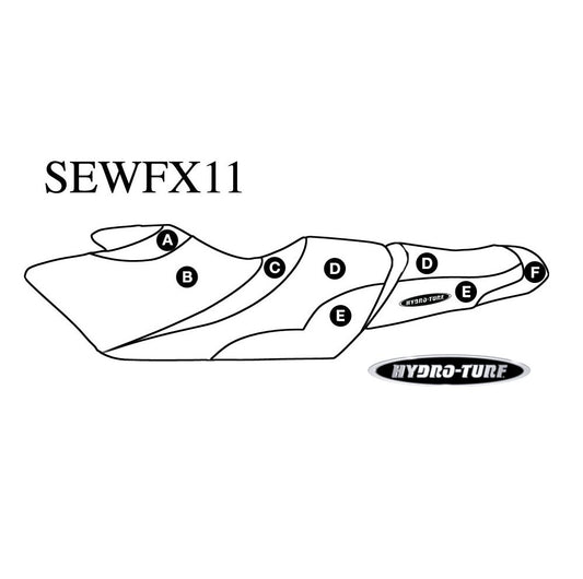 Hydroturf Seat Cover for Yamaha FX HO/FX SHO 12-16/FX SVHO 14-16 - SEWFX11