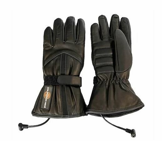 California Heat 12V Heated Motorcycle Street Riding Cold Weather Leather Gloves