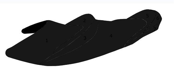 SBT SOLID BLACK Seat Cover for Yamaha VX Cruiser 2010-2014 - 108BT429