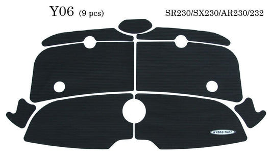 Hydro-Turf Rear Boarding Mats Yamaha Sr230 Sx230 Ar230 Ar232 Y06R Black Goove 3M
