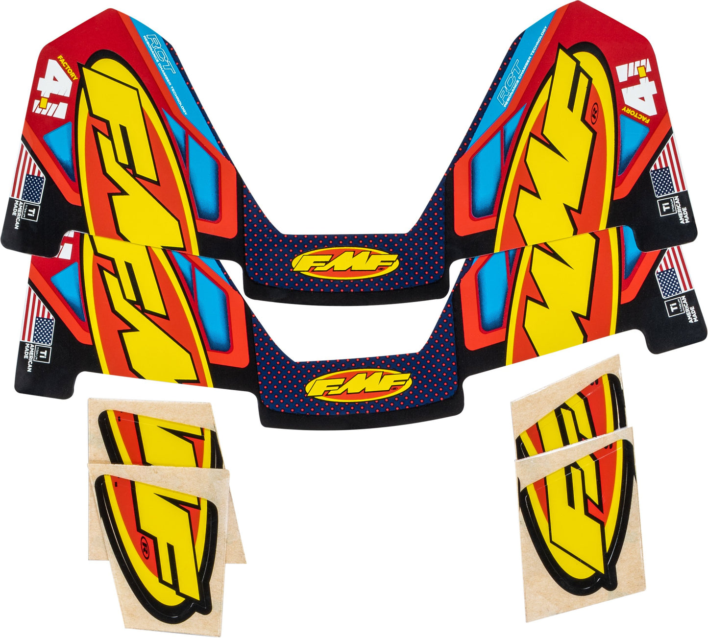 FMF Offroad 4 Stroke Muffler Decals CRF DUAL F4.1 DECAL REPLACEMENT 2/PK   - 014838