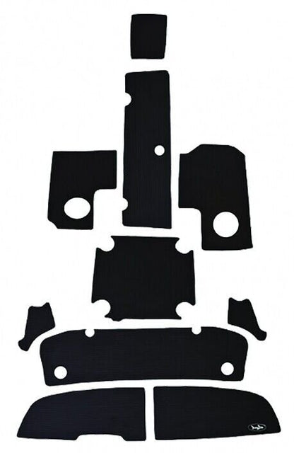 SBT BlackTip Complete Black/White Wide Groove Mat Kit Yamaha 2011-2012 AR190/SX190 - 130BE904