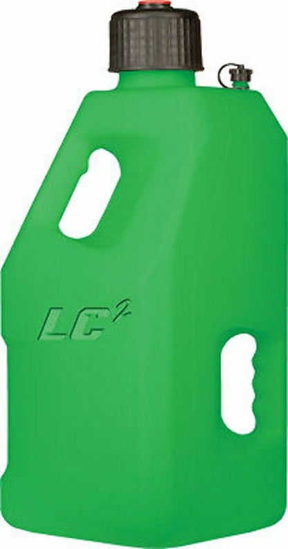 INSTOCK LC2 MX ATV Utility 5 Gallon Fuel Gas Can Jug GREEN 30-1192 W/ 12" HOSE - 300-00903