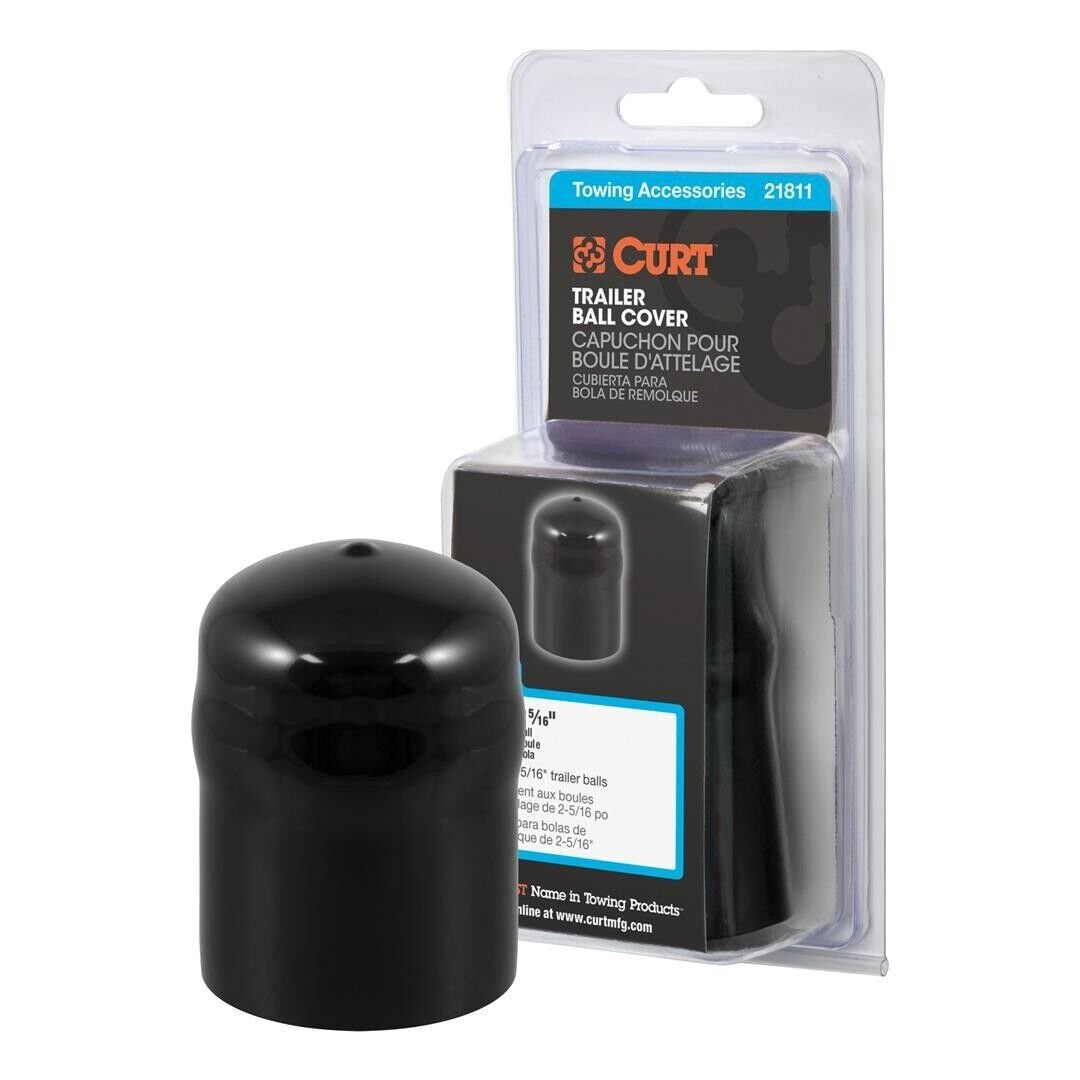 INSTOCK CURT 21811 Trailer Ball Cover (Fits 2-5/16" Balls, Black Rubber, Packaged)