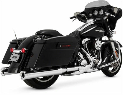 Vance & Hines Eliminator 400 4" Pair Round Slip-on Mufflers Chrome Harley Touring 16703