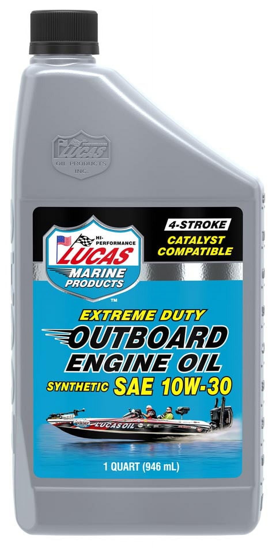 Lucas Oil 10661 Outboard Engine Oil Synthetic SAE 10W-30, 1 QT