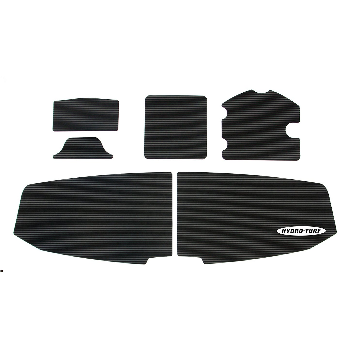 Hydroturf Black Cut Groove Rear Mat Kit - Fits Yamaha 242LTD/S 2010-2014 - Y07R
