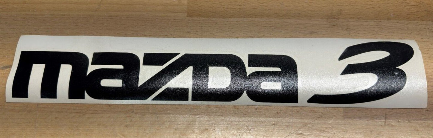 INSTOCK 15-inch Mazda 3 sticker logo decal car custom BLACK Graphic