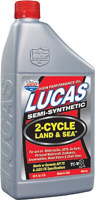 LUCAS SEMI-SYNTHETIC 2-CYCLE LAND/SEA OIL Quart 10467 - 58-5215