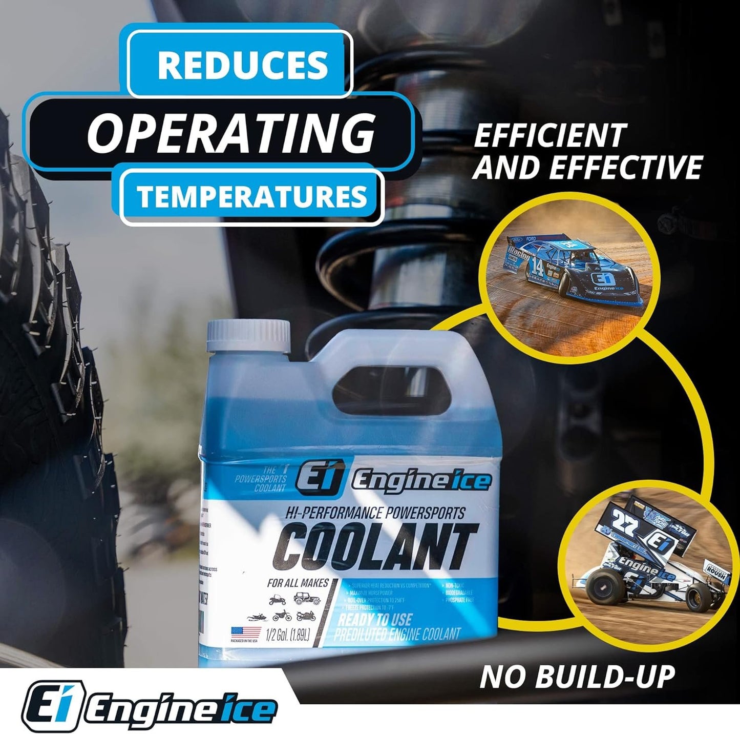 Case of 4 ENGINE ICE HI-PERFORMANCE COOLANT 1/2 GALLON - 10850