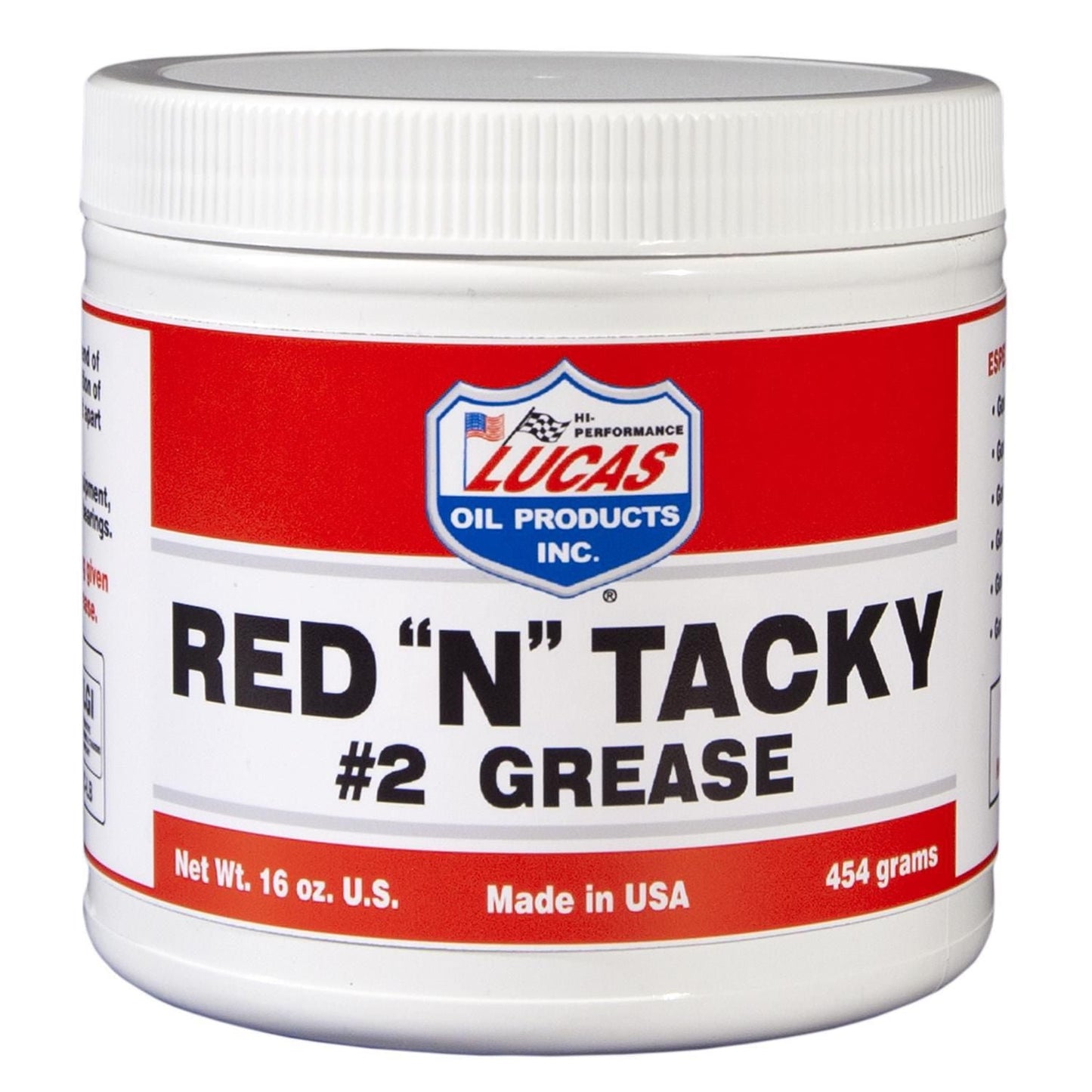 INSTOCK Lucas Oil Products Red "N" Tacky Grease (1 lb.) - 10574