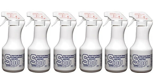 S100 TOTAL CYCLE CLEANER500ML Pump Spray Bottle 12500S Motorcycle detailer 6PACK
