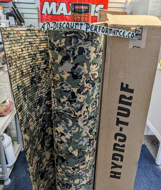 Hydro-turf DUCK CAMO GROOVE W/ Can of Glue Sheet Fishing SHT86CG 47X86 DUK Grass