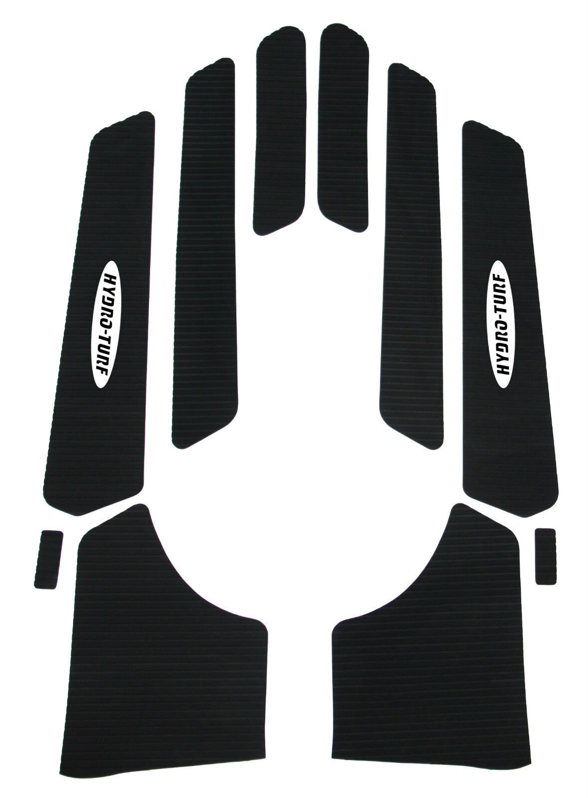 Hydro-Turf mat Yamaha 99-04 XL800/1200 XLT800/1200 GREY/BLACK GROOVE W/3M HT784