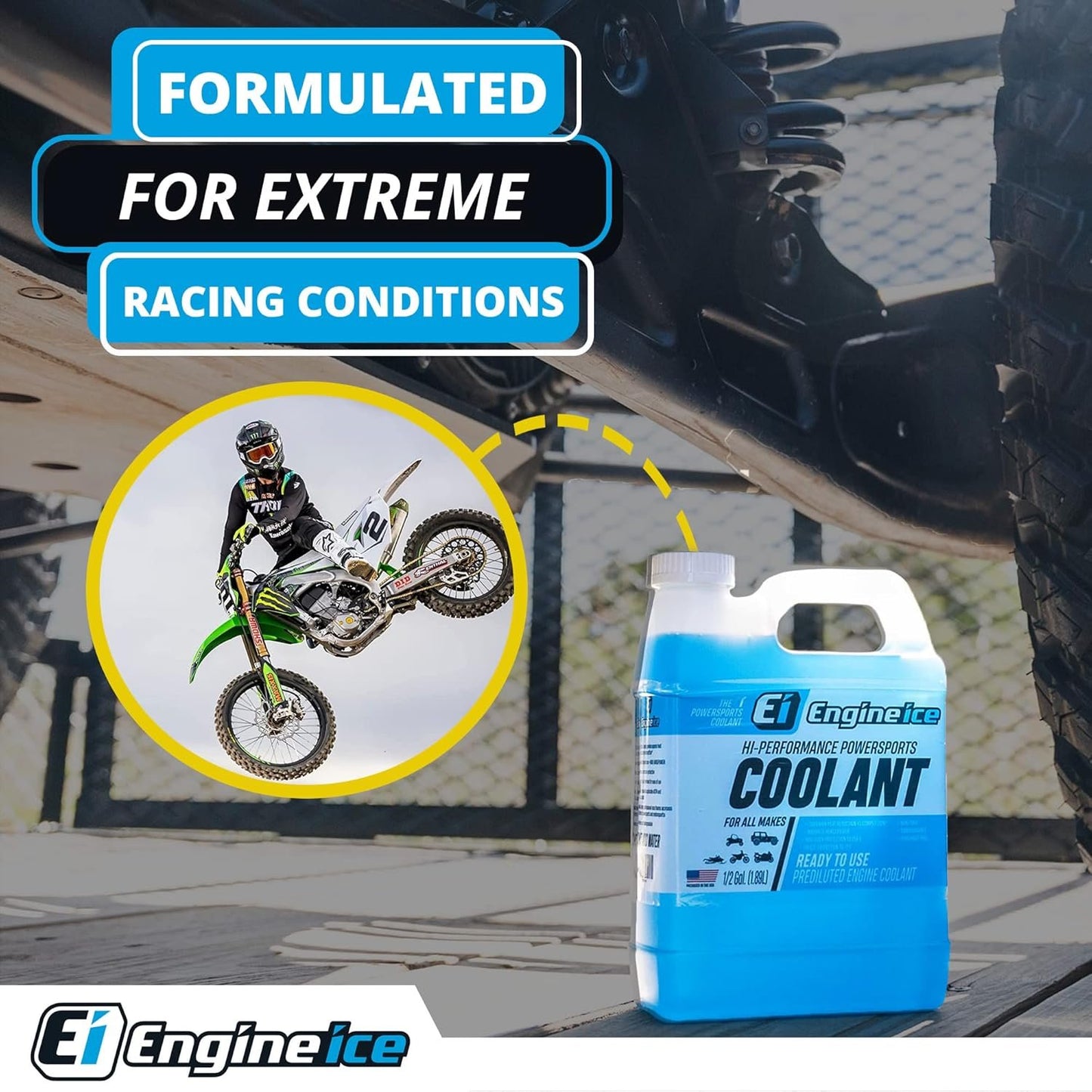 Case of 4 ENGINE ICE HI-PERFORMANCE COOLANT 1/2 GALLON - 10850