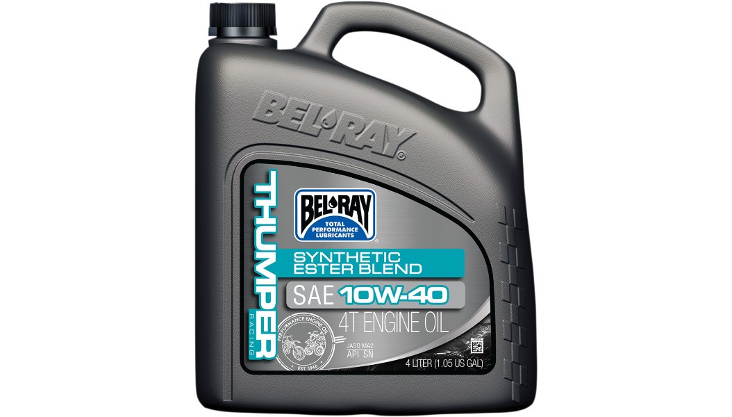 BEL-RAY THUMPER SYNTHETIC ESTER BLEND 4T ENGINE OIL 10W-40 4-LITER 99520-B4LW
