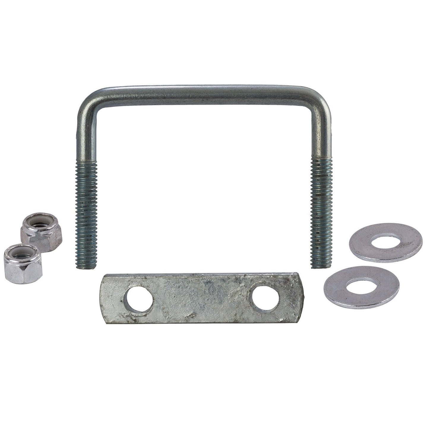 Trailer U-Bolts with Frame Straps  4-1/8" x 3" & 6" strap