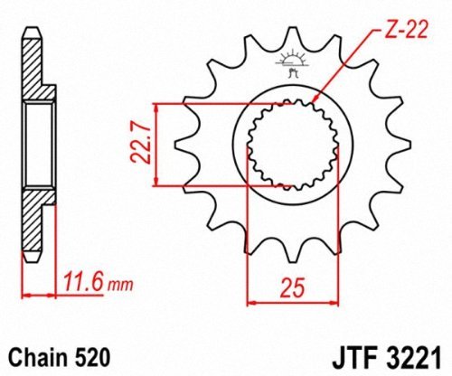 JT Sprockets 10T Steel Front Sprocket