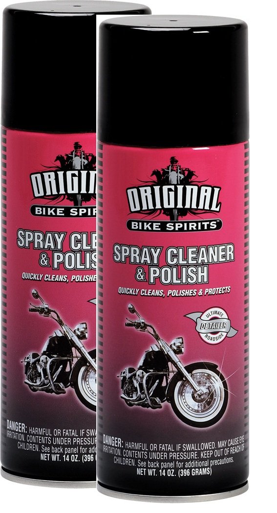 INSTOCK 2 PACK Original Bike Spirits Spray Cleaner Polish Protector 14oz Aerosol Can - 1039615