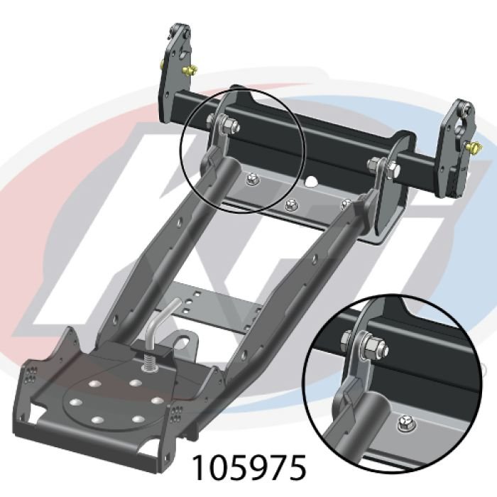 KFI PLOW MOUNT POL RANGER 1000 GLACIER ADAPTER ORIGINAL TUBES - 105975