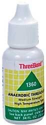 THREEBOND MEDIUM STRENGTH HI-TEMPERATURE THREAD LOCK 10ML 1360AT003