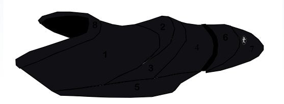 SBT BlackTip Seat Cover Yamaha FZR 2012-2016 Solid Black