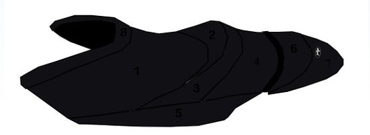 SBT BlackTip Seat Cover Yamaha FZR 2012-2016 Solid Black