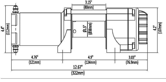 KFI 3000 Lb. Rated ATV Winch Kit Yamaha Honda Polaris Kawasaki