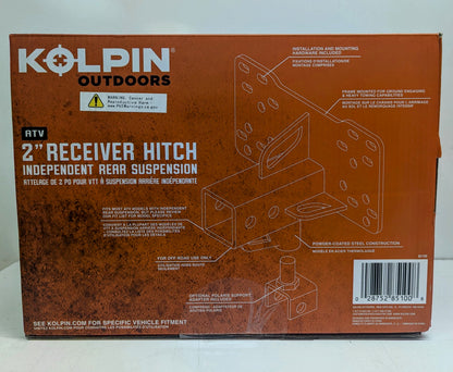 Kolpin 85100 Universal ATV IRS 2" Receiver Hitch, Black